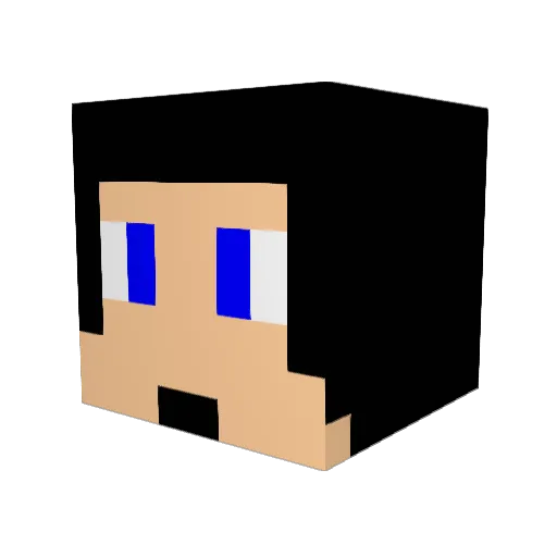 KubisSweet Minecraft avatar head, 3D render