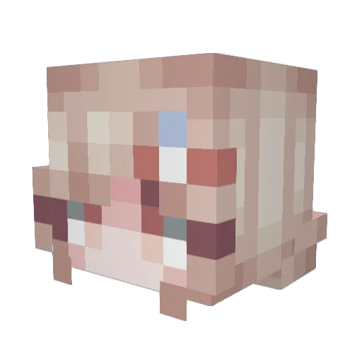 Kubito123 Minecraft avatar head, 3D render