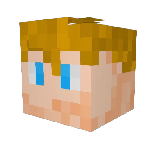 Kubix___ Minecraft avatar head, 3D render