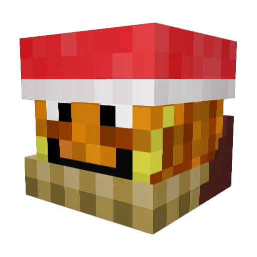 Kubixjr Minecraft avatar head, 3D render