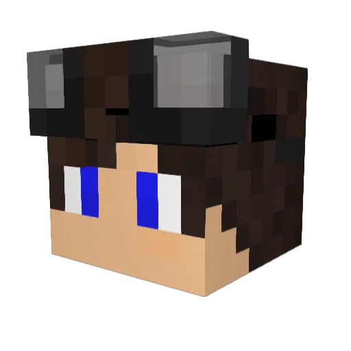 KublochGaming Minecraft avatar head, 3D render