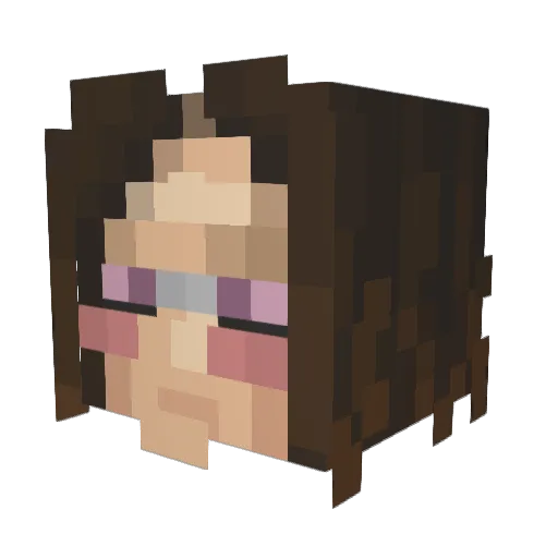 Kubnesss Minecraft avatar head, 3D render