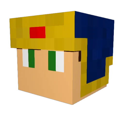 Kubol4545 Minecraft avatar head, 3D render