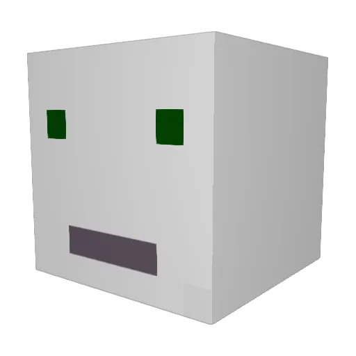 Kubolpp Minecraft avatar head, 3D render