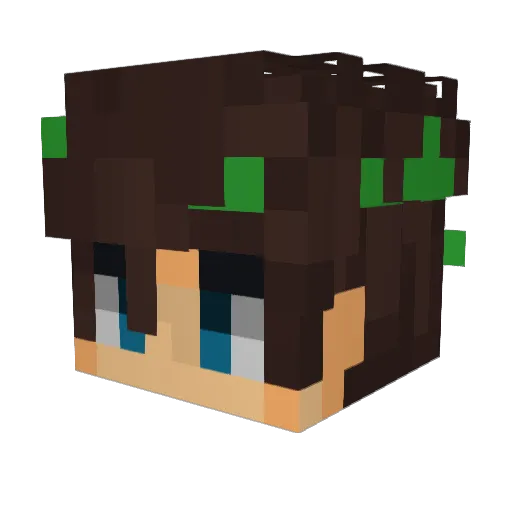 Kubowaty Minecraft avatar head, 3D render