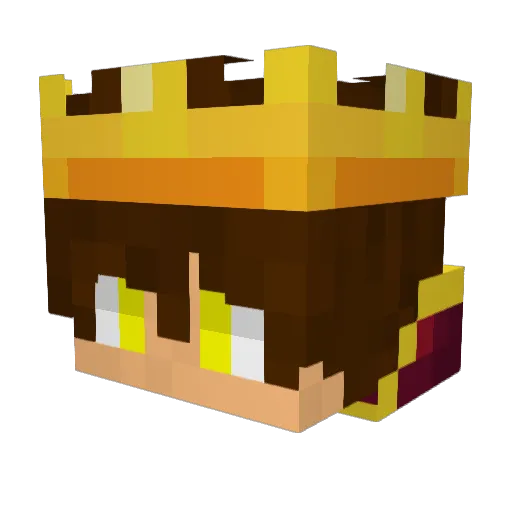 KubroxPL Minecraft avatar head, 3D render