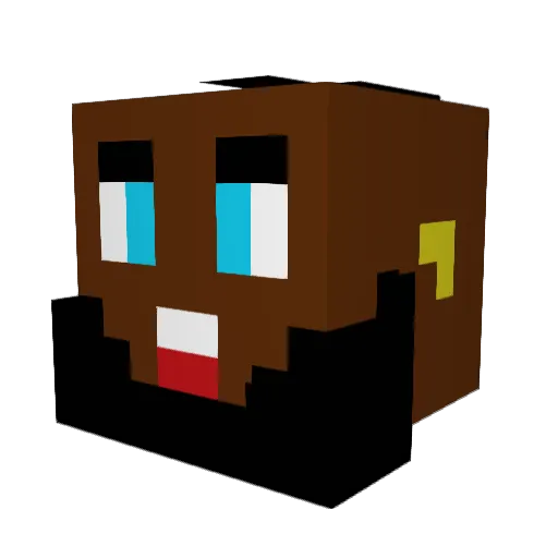 Kubsjl Minecraft avatar head, 3D render