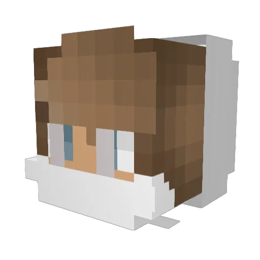 KubuSSuko Minecraft avatar head, 3D render