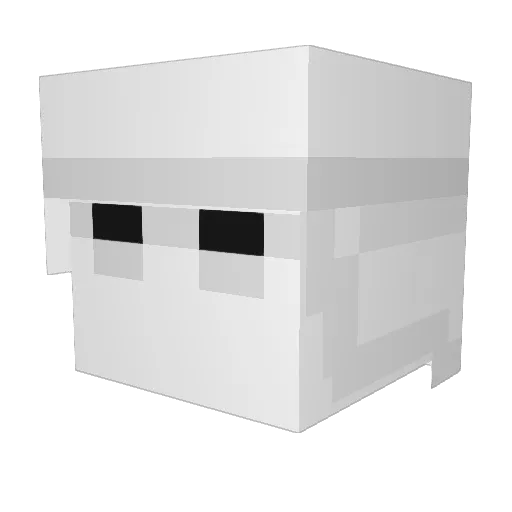 Kububv Minecraft avatar head, 3D render