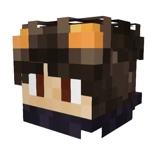 KubulaTomucha1 Minecraft avatar head, 3D render