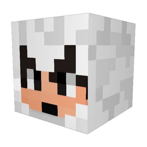 Kubus_cz Minecraft avatar head, 3D render