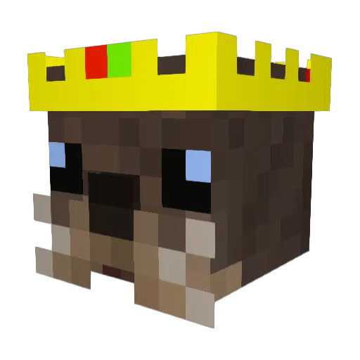 Kubylski Minecraft avatar head, 3D render