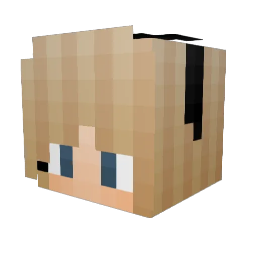 Kuc_04 Minecraft avatar head, 3D render