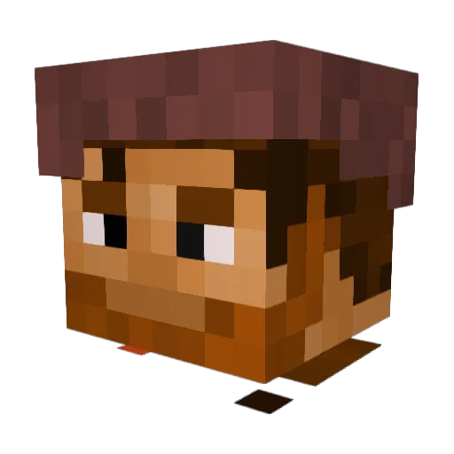 Kucatus Minecraft avatar head, 3D render
