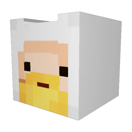 Kuchar250 Minecraft avatar head, 3D render
