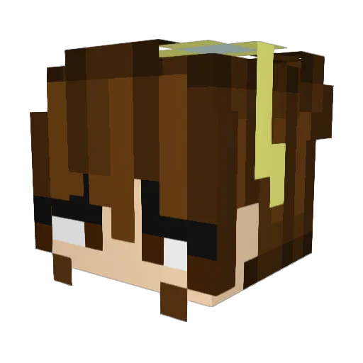 Kuckyyy Minecraft avatar head, 3D render