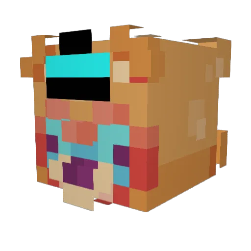 KucukDana Minecraft avatar head, 3D render