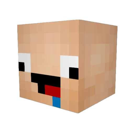 Kud3DViN Minecraft avatar head, 3D render