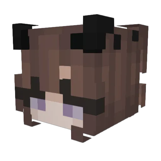 Kudamatsu Minecraft avatar head, 3D render