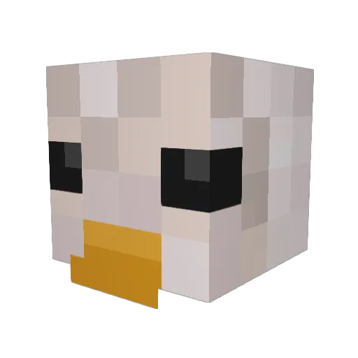 Kuddlzzzz Minecraft avatar head, 3D render