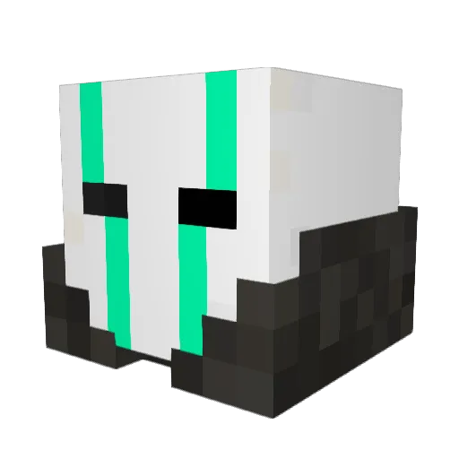 KudelTV Minecraft avatar head, 3D render