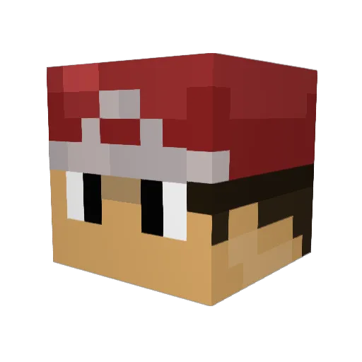 Kudillion Minecraft avatar head, 3D render