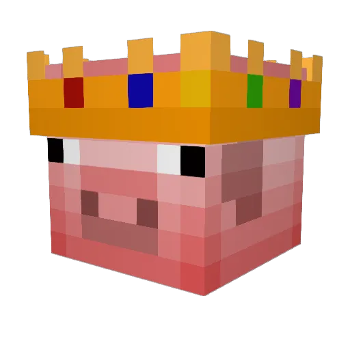 Kudsysteem Minecraft avatar head, 3D render