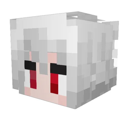 KueSue Minecraft avatar head, 3D render