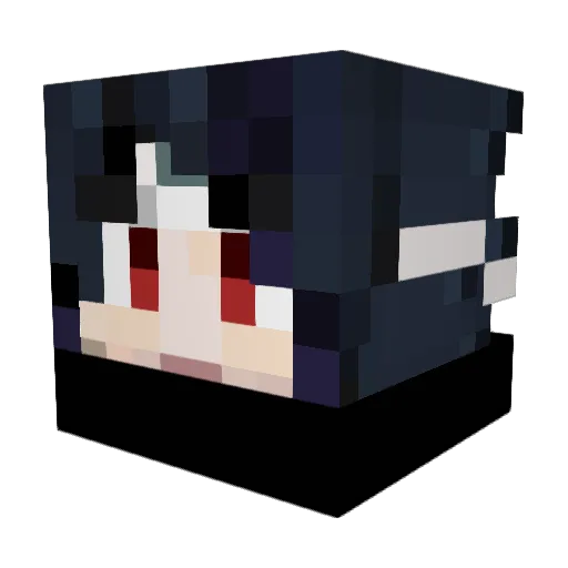 KueioBx Minecraft avatar head, 3D render