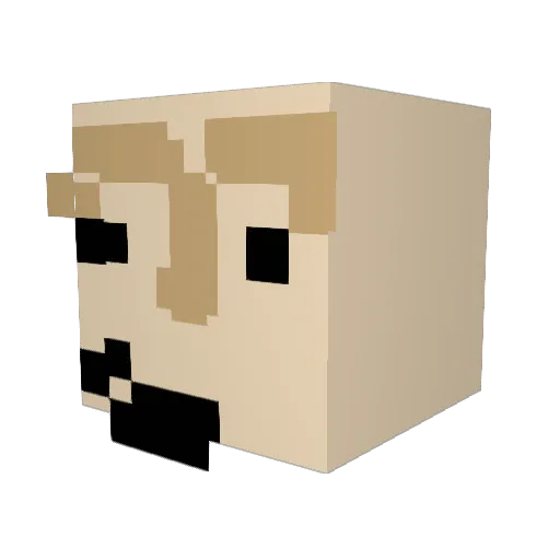 KuekenHD Minecraft avatar head, 3D render