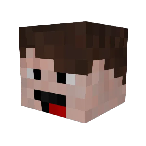 Kuekensack Minecraft avatar head, 3D render