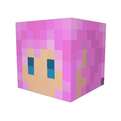 Kuesy Minecraft avatar head, 3D render