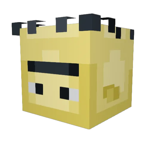 Kuffff Minecraft avatar head, 3D render
