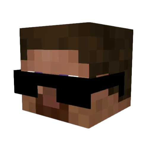 Kugatic Minecraft avatar head, 3D render