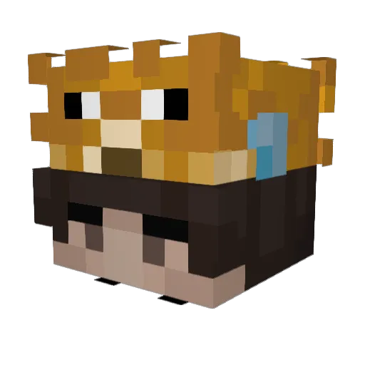 Kugelfischiiiii Minecraft avatar head, 3D render