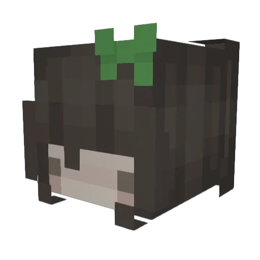 Kugelfrosch Minecraft avatar head, 3D render