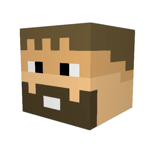 Kugin21 Minecraft avatar head, 3D render
