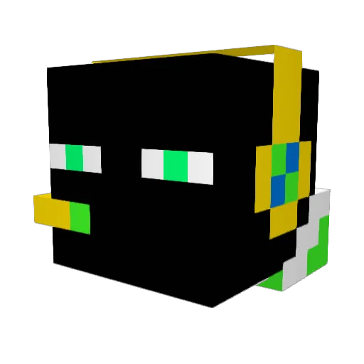 Kuhail Minecraft avatar head, 3D render