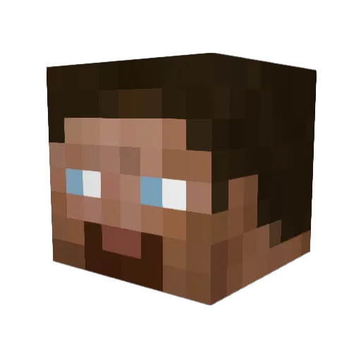 Kuhlcrafter Minecraft avatar head, 3D render