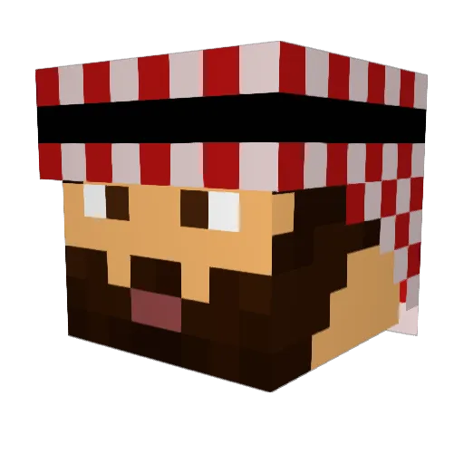 Kuhmatai Minecraft avatar head, 3D render