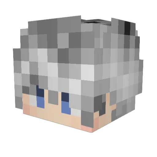 KuibTv Minecraft avatar head, 3D render