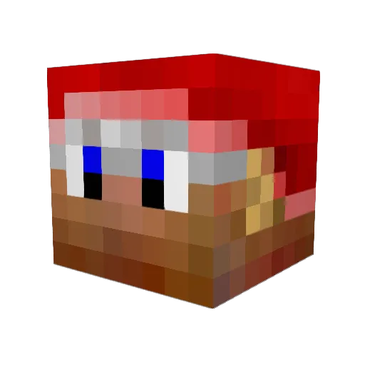 Kuieai Minecraft avatar head, 3D render