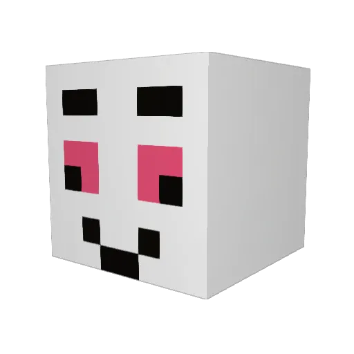 Kuika77 Minecraft avatar head, 3D render
