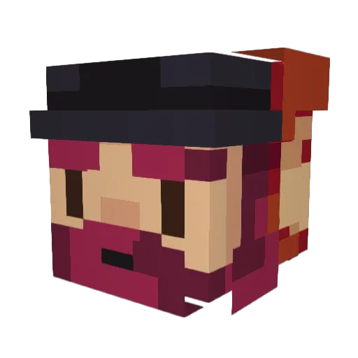 Kuiperbeltes Minecraft avatar head, 3D render