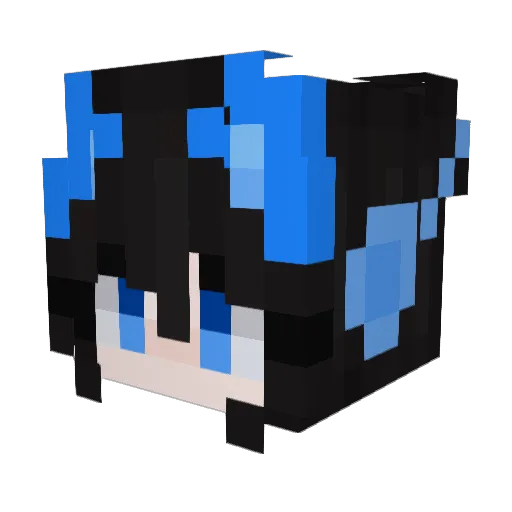 Kuiskaa Minecraft avatar head, 3D render