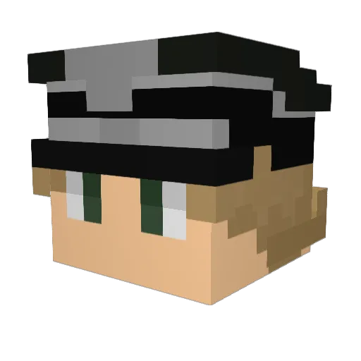 Kujashin Minecraft avatar head, 3D render