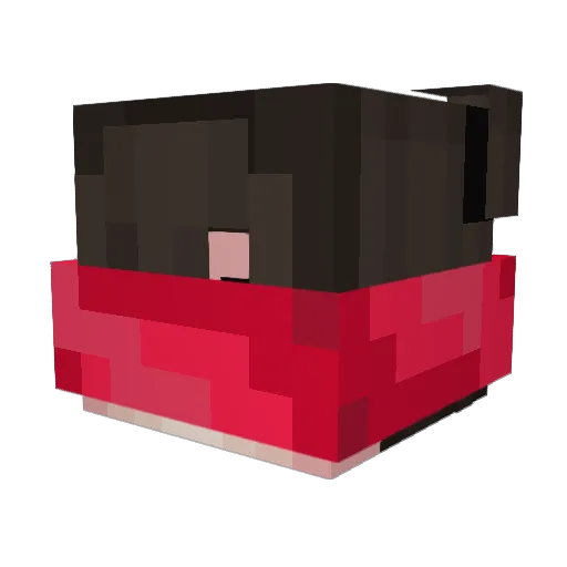 Kujinku Minecraft avatar head, 3D render