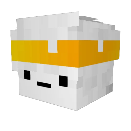 KujiraKung Minecraft avatar head, 3D render