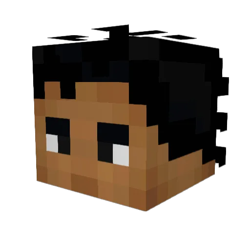 Kujira_VIII Minecraft avatar head, 3D render