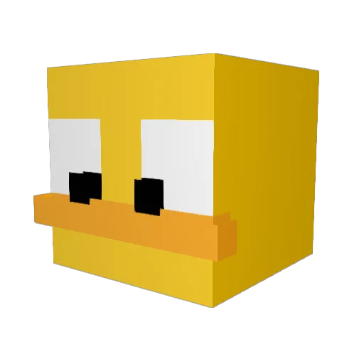 Kujoen Minecraft avatar head, 3D render